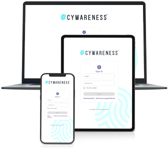 Cywareness platform on mobile, tablet and laptop devices